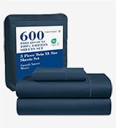 Lane Linen 600 Thread Count 100% Long Staple Cotton Sateen Sheet Set