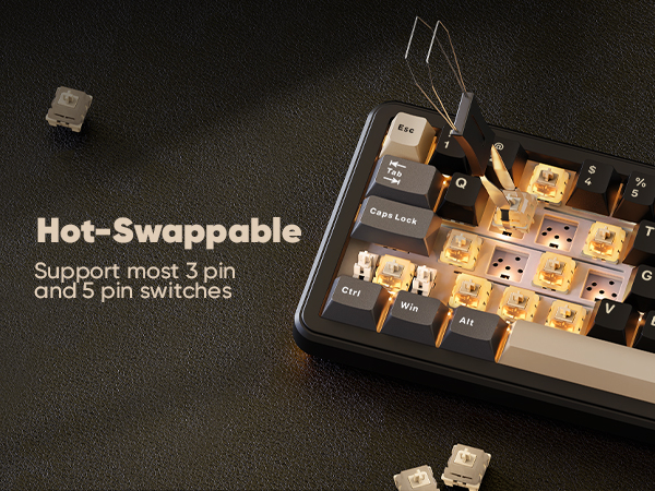 Hot swappable keyboard