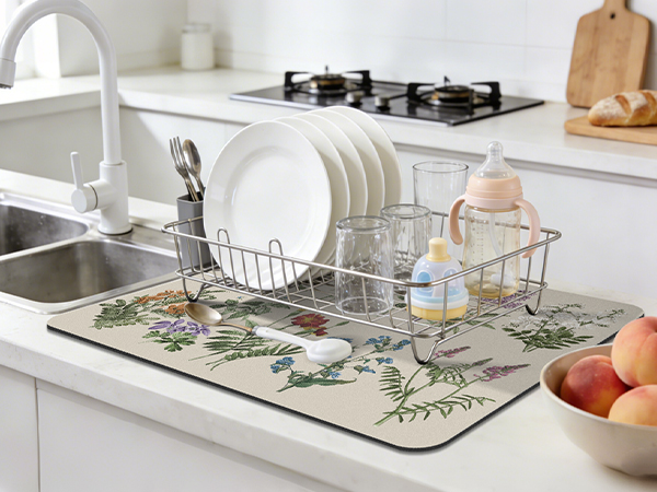 drying mat for kitchen counter