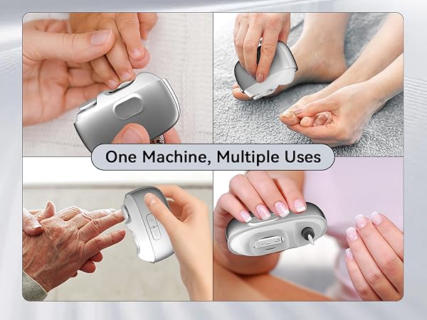 3 in 1 Electric Nail Clipper Rechargeable Nail Trimmer Polisher