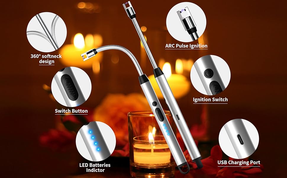 360° rotating neck Lighters