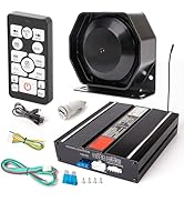 Siren PA System for Truck Car Emergency Police Sirens for Vehicles with Wireless Remote 20 Tones ...