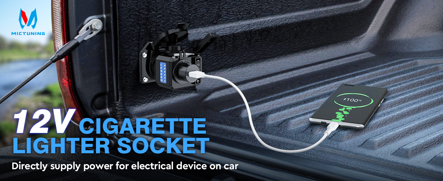 12V cigarette lighter socket