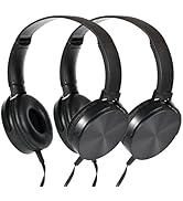 Kids Headphones for School Bulk 2 Pack,Durable Wired Classroom Headphones for Kids,Students,Child...