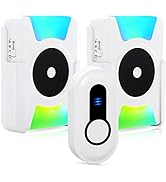 Wireless Doorbell Battery Operated Vibrating LED Flashing, Wireless Doorbells for Home,Hearing Im...