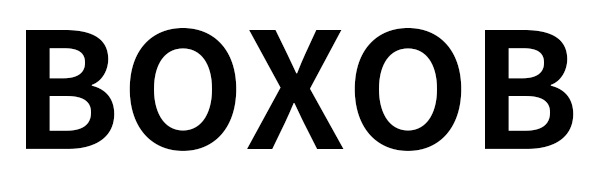 Text reads 'BOXOB'. Large black text displaying brand name on white background.