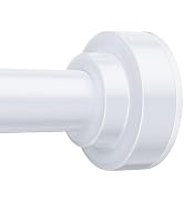 TEECK Shower Curtain Rod, 32-80 inch Adjustable Spring Tension Curtain Rod, Never Rust Anti-Slip ...