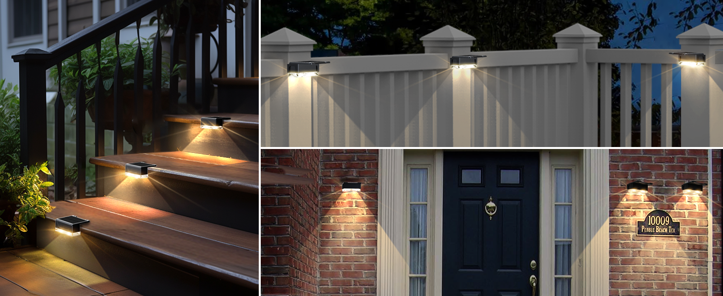 solar fence lights outdoor