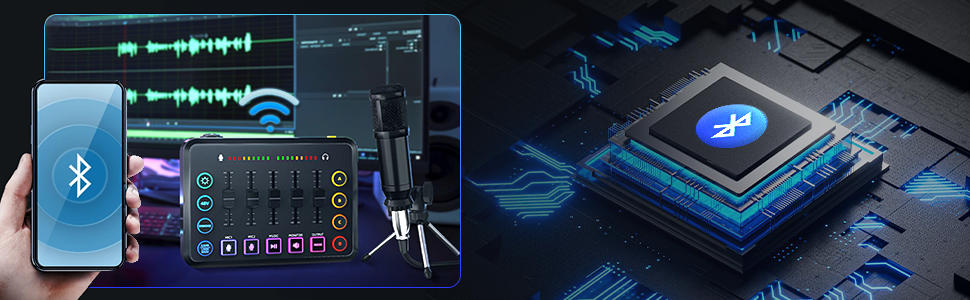 Podcast mixing console