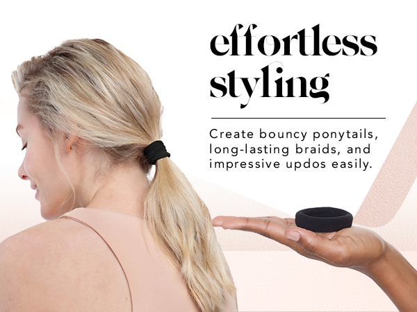 strong gift set anti breakage creaseless non damaging ponytail holder ties men bow girls kids