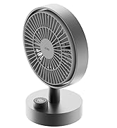 SOTHING Desk Fan, 18dB Ultra-Quiet, 6.6-inch Small Fan with 10-Speed, 160° Oscillating, 7hrs Batt...