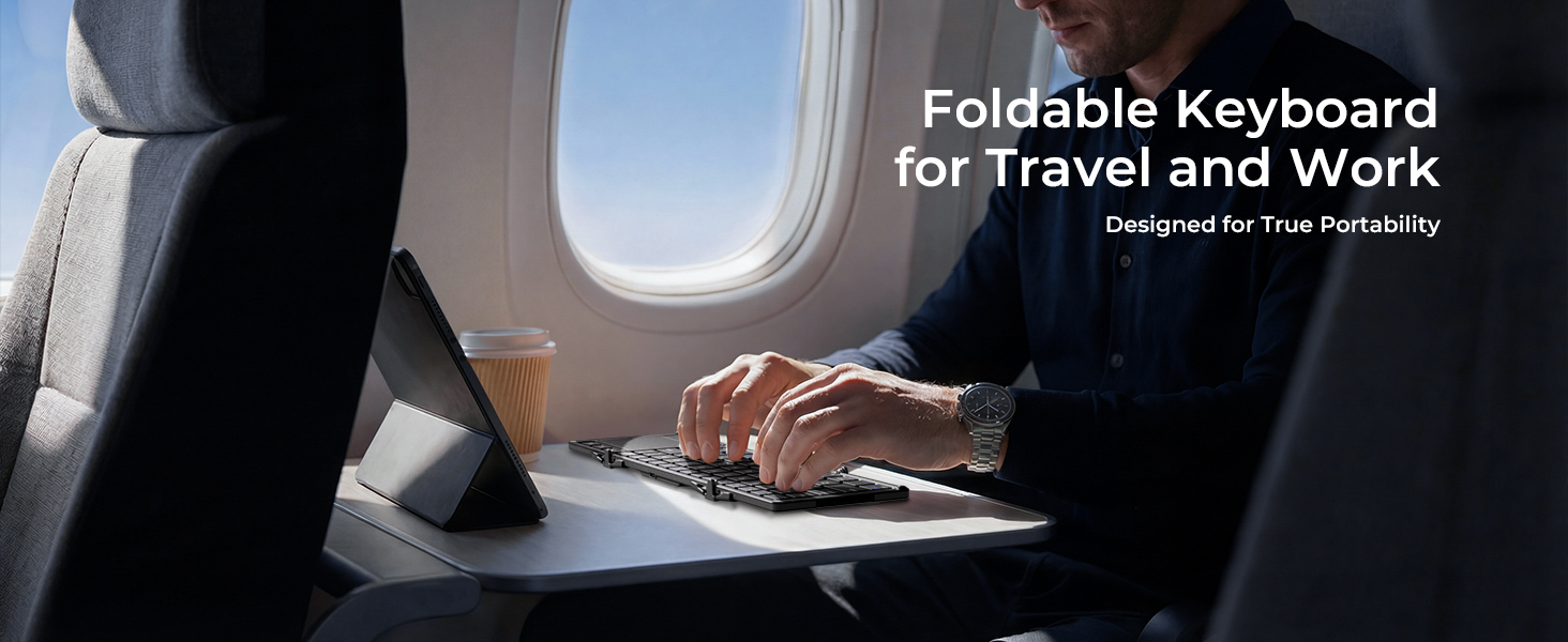 Foldable Keyboard with Touchpad