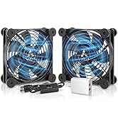 ANEXT Quiet Dual 120mm AC-Powered Fan with Speed Control, UL-Certified for Receiver DVR Playstati...