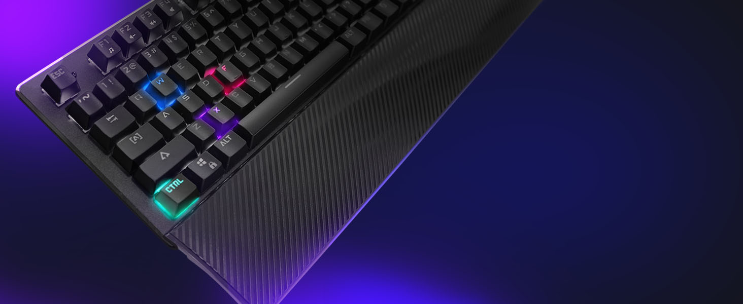 Per-Key RGB Backlighting with 14 Preset Effects