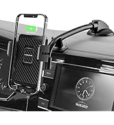 Wireless Car Charger, MOKPR 15W Fast Charging Car Mount Auto-Clamping Car Charger, Dashboard Wind...