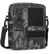 Wowelife Small Canvas Messenger Bag, Classic Vintage Black Shoulder bag, Small Tactical Bag Brown...