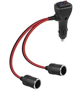 YANBORONSN 1 to 2 Car Cigarette Lighter Splitter, 2-Socket Car Cigarette Lighter Adapter with Dua...