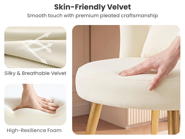 vanity chair no wheels