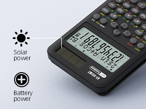 Scientific Calculators School Supplies, ROATEE 401 Functions 2-Line Display with Sliding Cover
