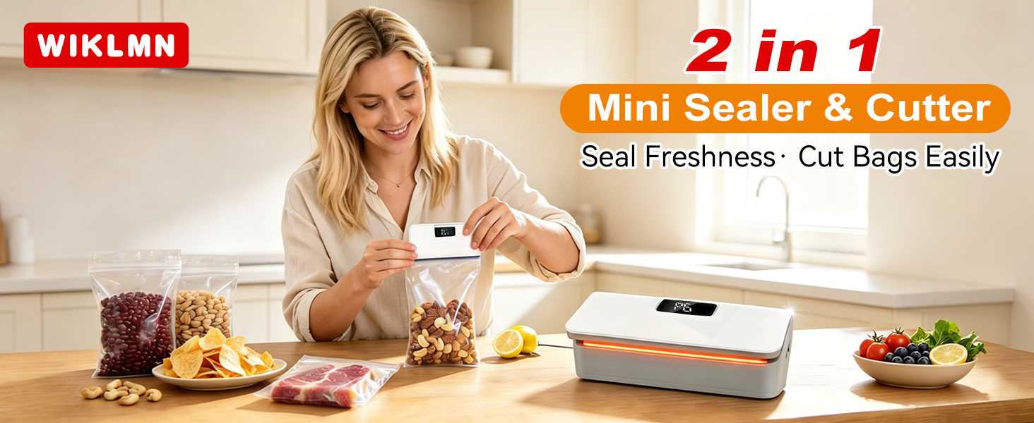 2 in 1 mini bag sealer and cutter