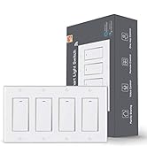 MoesGo WiFi Wall Push Button Smart Light Switch,Multi-Control, 2.4GHz WiFi Light Switches, Neutra...