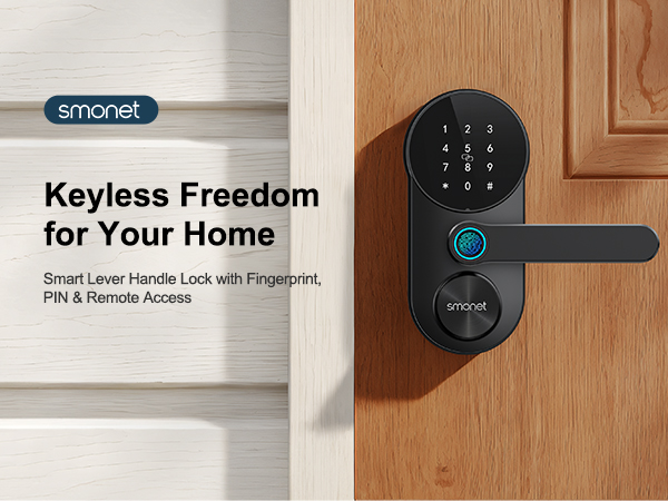 smart lever lock with fingerprint