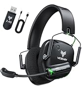 WESEARY 2.4GHz Wireless Gaming Headset for PC, PS5, PS4, Switch &amp; Mac, Dual-Mode Gaming Headphone...