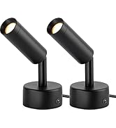 URTOM 2 Pack Indoor Spotlight LED Up Lights for Plant 120V Floor Spot Lights Accent Light Indoor ...