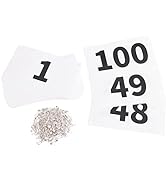 TRIWONDER Tyvek Running Bib Competitor Numbers with Safety Pins, Runners Race Number Belt with 6 ...