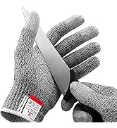 NoCry Cut Resistant Gloves with 3 Touchscreen Capable Fingers; Food Grade, Ambidextrous with Leve...