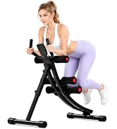 Magicdo Ab Machine Ab Workout Equipment for Home Gym Foldable Ab Trainer Machine Core Strengtheni...