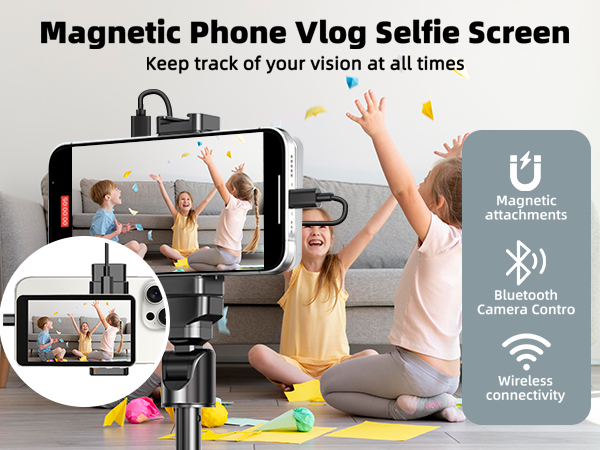 Heliora Magnetic Phone Vlog Selfie Monitor Screen