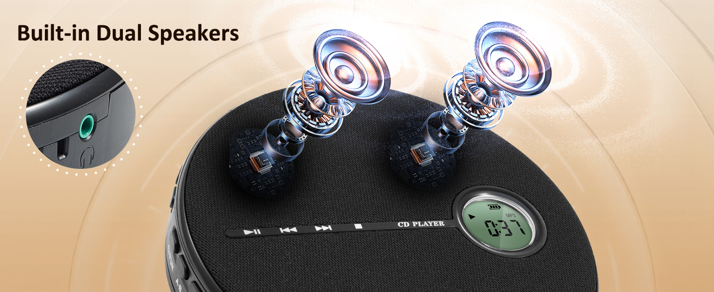 portable personal cd player with speaker