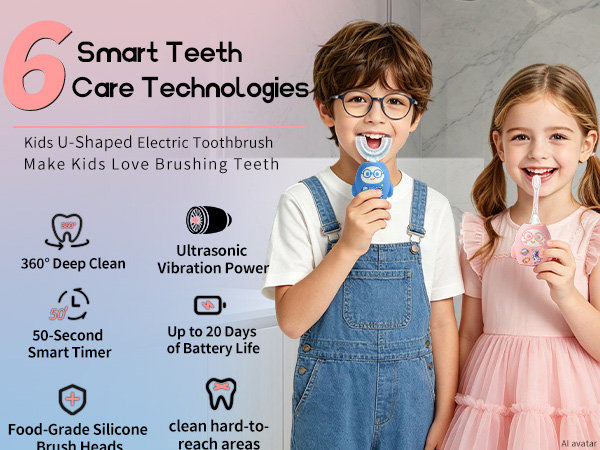 Kids Electric U Shaped Toothbrush