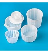 Lot 4 Brie Goat Ricotta Cheese Mold Basket 1KG Camembert Cheese Mold Drainer - Cheese Making Set ...
