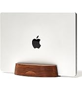 Nordik Vertical Laptop Stand - Walnut - Premium Laptop Holder and Dock for Home Office - Notebook...