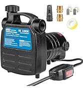 Water Transfer Pump, KITLUCK 120V 1/2 HP 1500GPH Cast Iron Portable Electric Utility Water Pump, ...