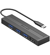 4-Port USB 3.0 Ultra-Thin Data Hub USB Distributor, Suitable for MacBook, Mac Pro/Mini, iMac, Sur...