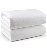 Orighty Bath Towels Pack of 2(27’’ x 54’’) - Soft Feel White Bath Towel, Highly Absorbent Bathroo...