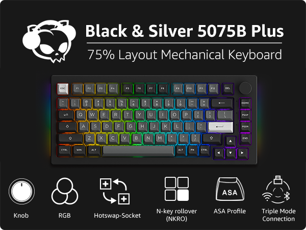 black silver 5075B