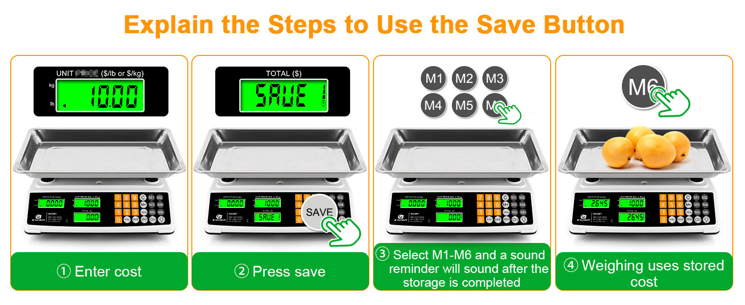 Commercial food scale