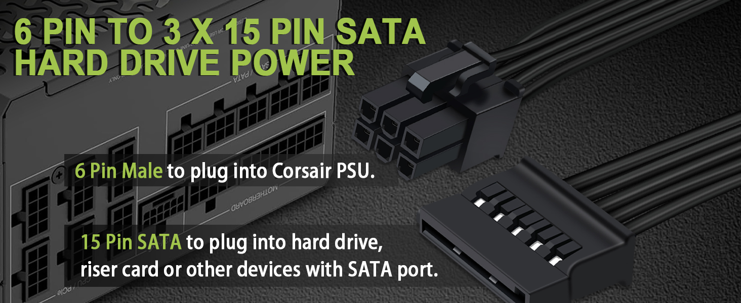 SATA Power Cable for Corsair PSUs