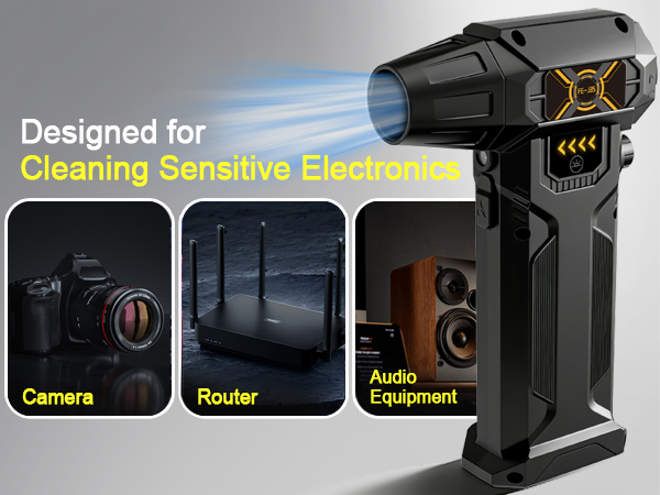 Deparee J35 Air Duster for wide PC cleaning – ideal for keyboard, PC fans, and game controllers.