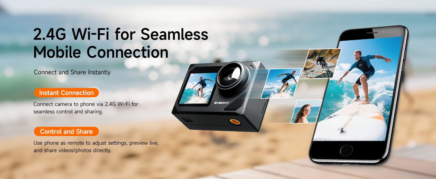 WiFi Remote Control sports camera