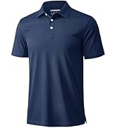 MAGCOMSEN Men's Polo Shirts 3 Buttons Casual Work T Shirts Quick Dry Short Sleeve Golf Shirt Piqu...