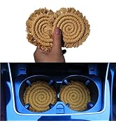 Boho Car Coasters for Cup Holders, 2PC Cup Coasters for Car, Absorbent Macrame Drink Coaster, Cut...