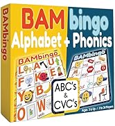 THE BAMBINO TREE Alphabet and Phonics Bingo - ABC Learning Letter Recognition and CVC Words with ...