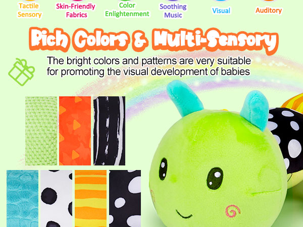 baby musical sensory caterpillar toys