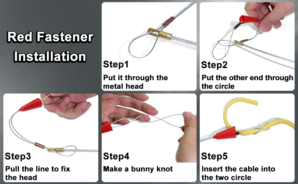 19&amp;amp;amp;#39; Fiberglass Running Electrical Wire Cable Pulling Fish Tape Kit