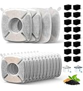 16 Pack Cat Water Fountain Filter Compatible with 67/95/135/85oz Automatic Pet Dispenser, Triple ...